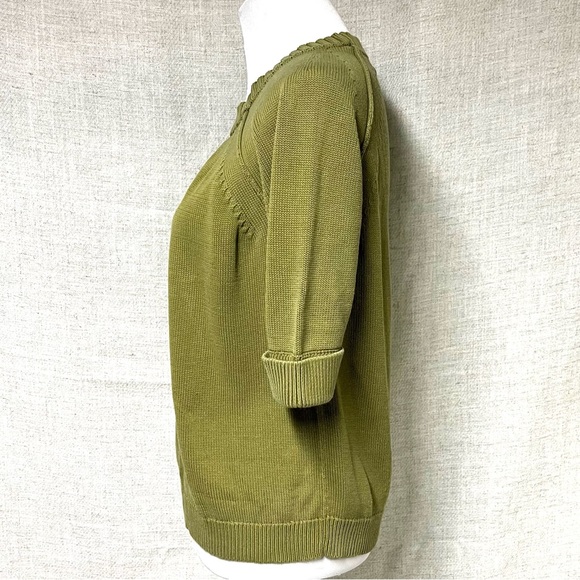 J. Crew Olive Women's Crew Neck Sweater - Picture 2 of 5